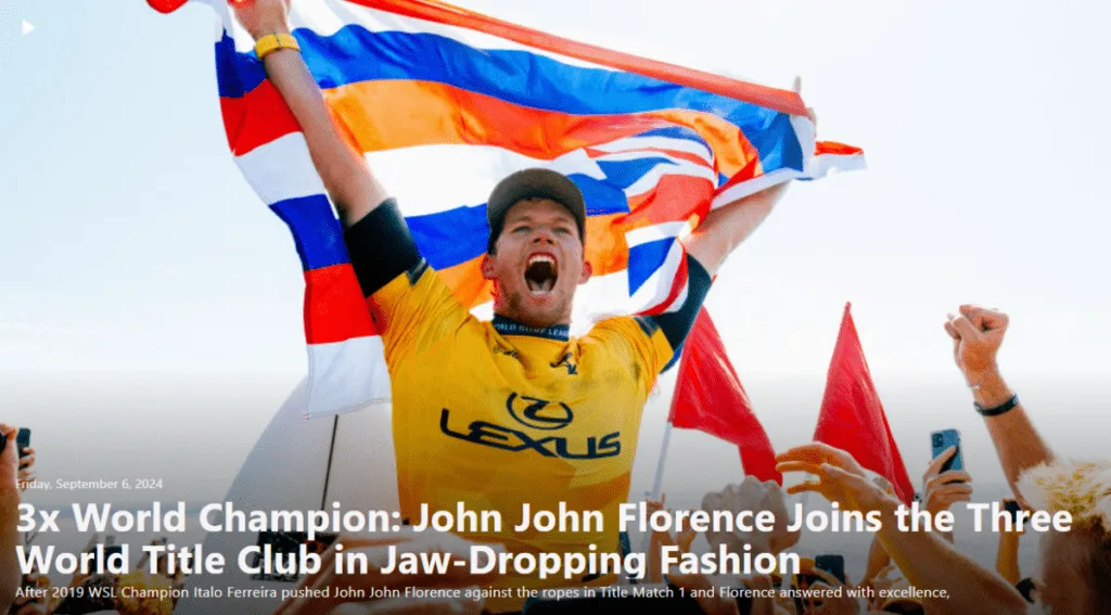 Revolt In Style John John Florence Win