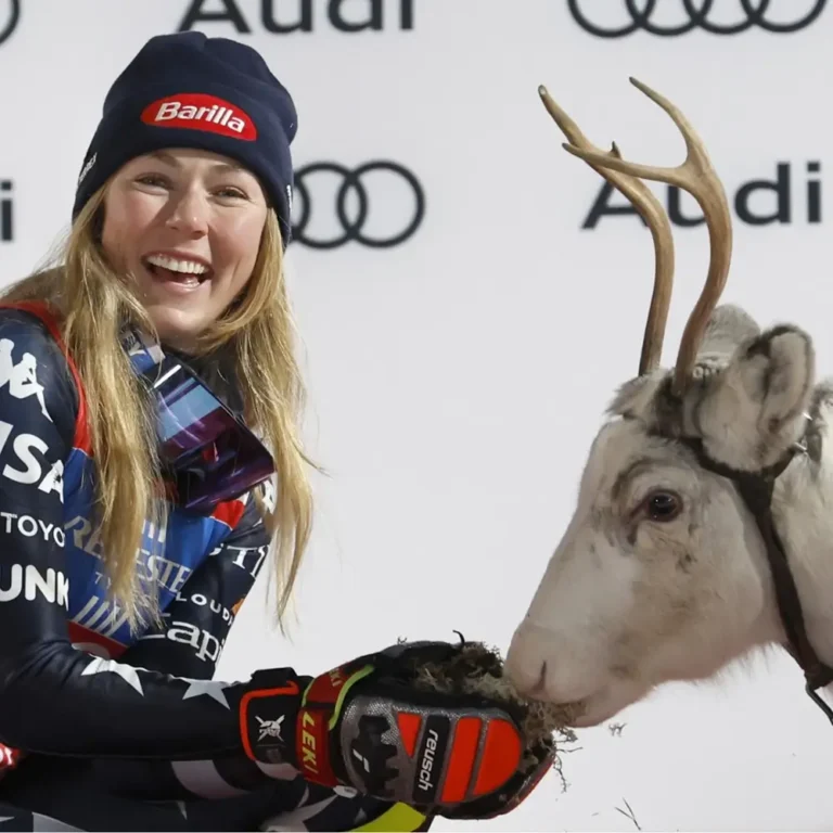 Mikaela Shiffrin Wins & Winkie