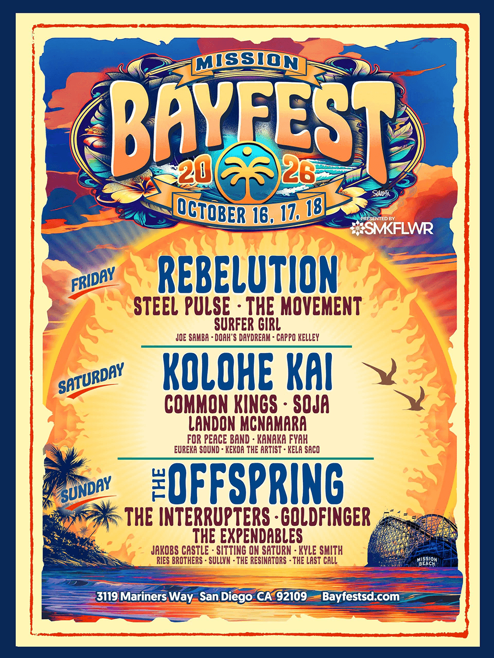 Mission Bayfest 2026 festival lineup poster