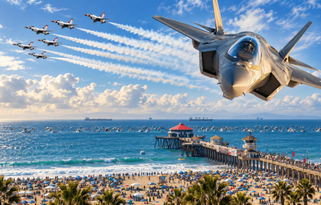 Pacific Airshow Over Huntington Beach