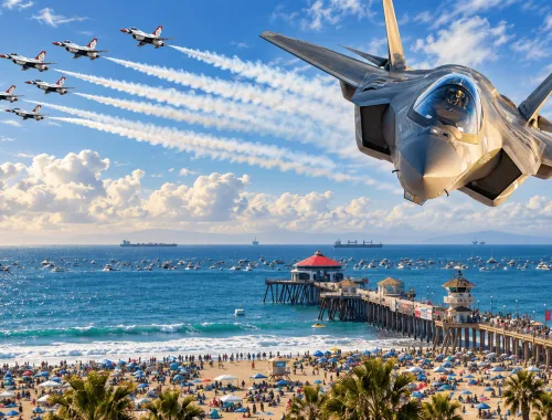 Pacific Airshow Over Huntington Beach